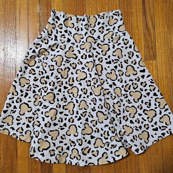 Hayden and Grant Womens Cheetah/Leopard Mickey Mouse Print Skater Skirt S - Picture 1 of 5